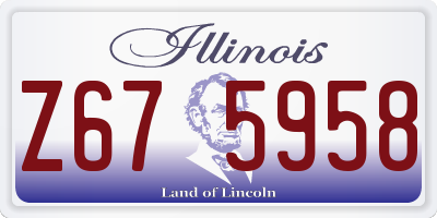 IL license plate Z675958