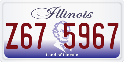 IL license plate Z675967