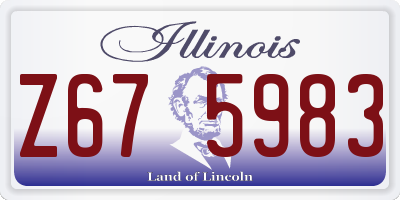 IL license plate Z675983