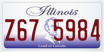 IL license plate Z675984
