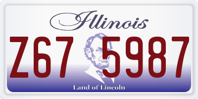 IL license plate Z675987