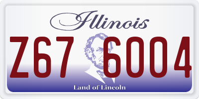 IL license plate Z676004