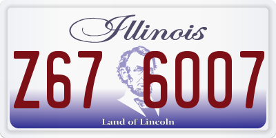 IL license plate Z676007