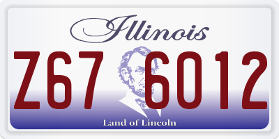 IL license plate Z676012