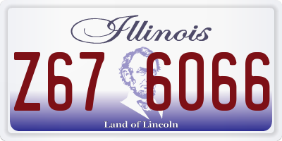 IL license plate Z676066