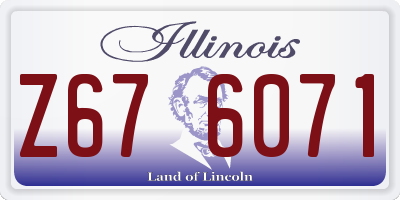 IL license plate Z676071