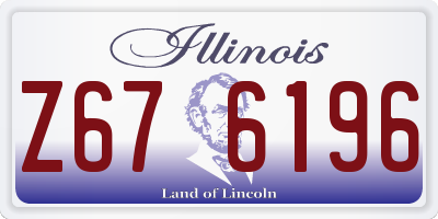 IL license plate Z676196