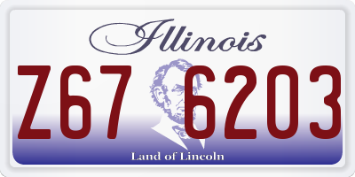 IL license plate Z676203