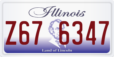 IL license plate Z676347