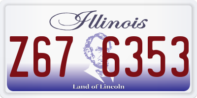 IL license plate Z676353
