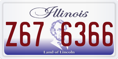 IL license plate Z676366