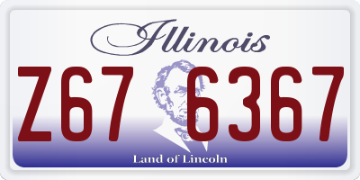 IL license plate Z676367