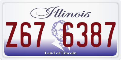 IL license plate Z676387