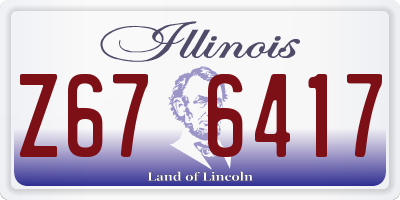 IL license plate Z676417