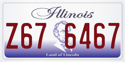 IL license plate Z676467