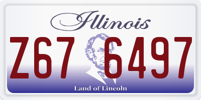IL license plate Z676497
