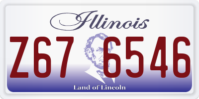 IL license plate Z676546