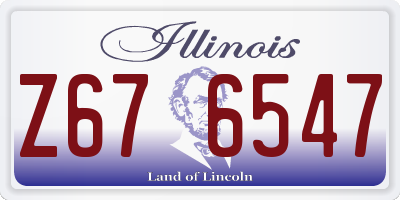 IL license plate Z676547