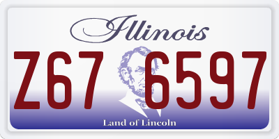 IL license plate Z676597