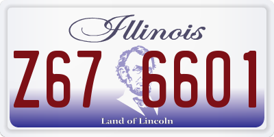 IL license plate Z676601