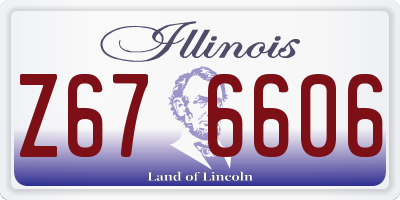 IL license plate Z676606