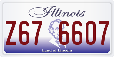 IL license plate Z676607