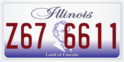 IL license plate Z676611