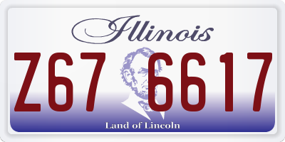 IL license plate Z676617