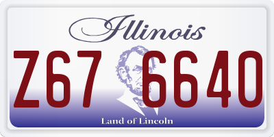 IL license plate Z676640