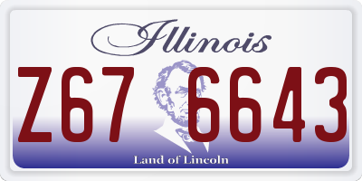 IL license plate Z676643