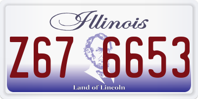 IL license plate Z676653