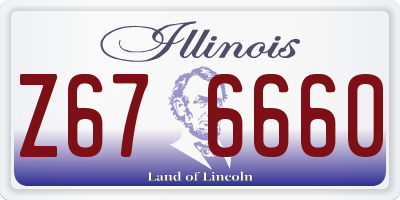 IL license plate Z676660