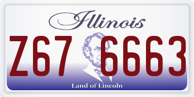 IL license plate Z676663