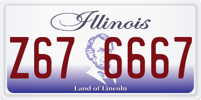 IL license plate Z676667