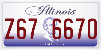 IL license plate Z676670