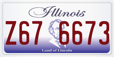 IL license plate Z676673
