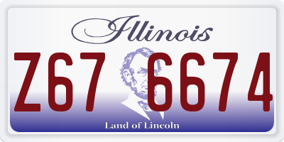 IL license plate Z676674