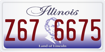 IL license plate Z676675