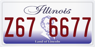 IL license plate Z676677