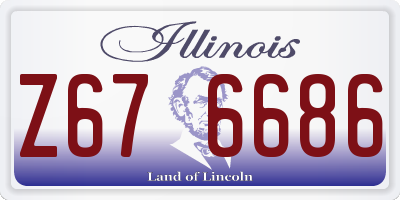 IL license plate Z676686