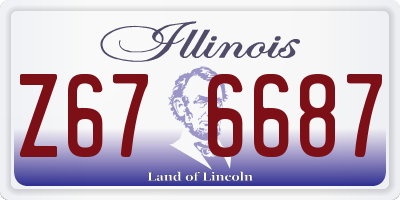 IL license plate Z676687