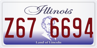 IL license plate Z676694