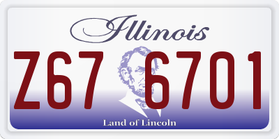 IL license plate Z676701