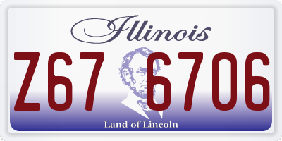 IL license plate Z676706