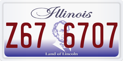 IL license plate Z676707