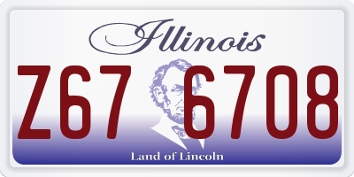 IL license plate Z676708