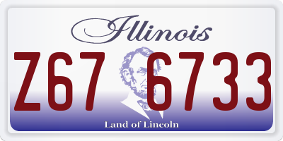 IL license plate Z676733