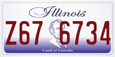 IL license plate Z676734