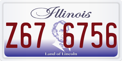 IL license plate Z676756