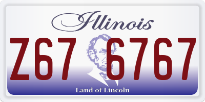 IL license plate Z676767